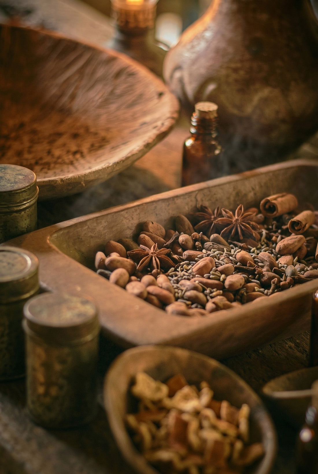 Joreas article image showing botanical fragrance materials and traditional soap culture